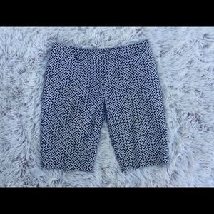 WHBM black and white Bermuda shorts